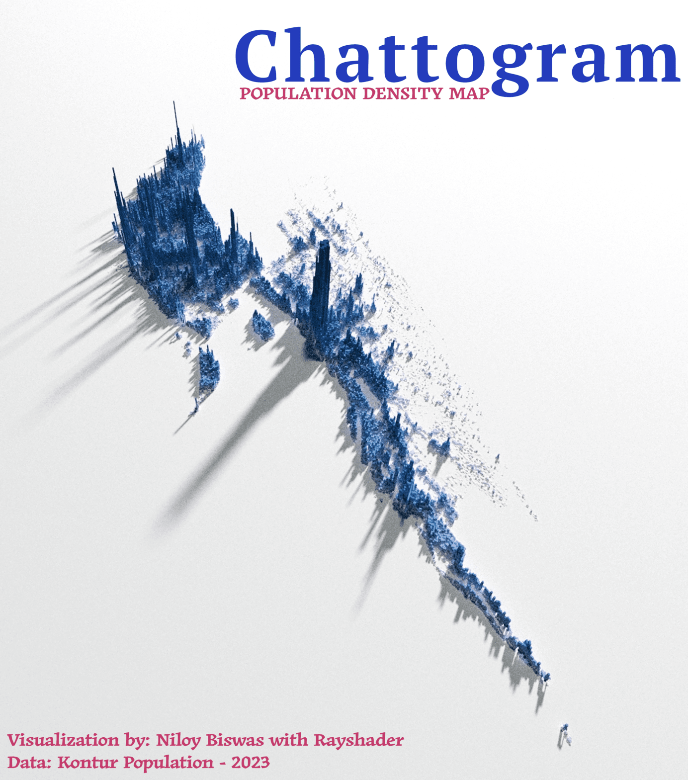 Chittagong, Bangladesh population density map